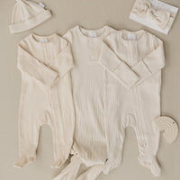 Vanilla Organic Cotton Ribbed Snap