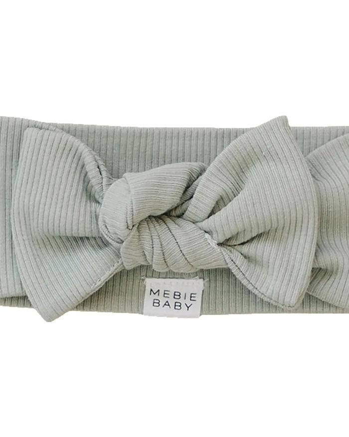 Sage Organic Cotton Ribbed Head Wrap Mebie Baby