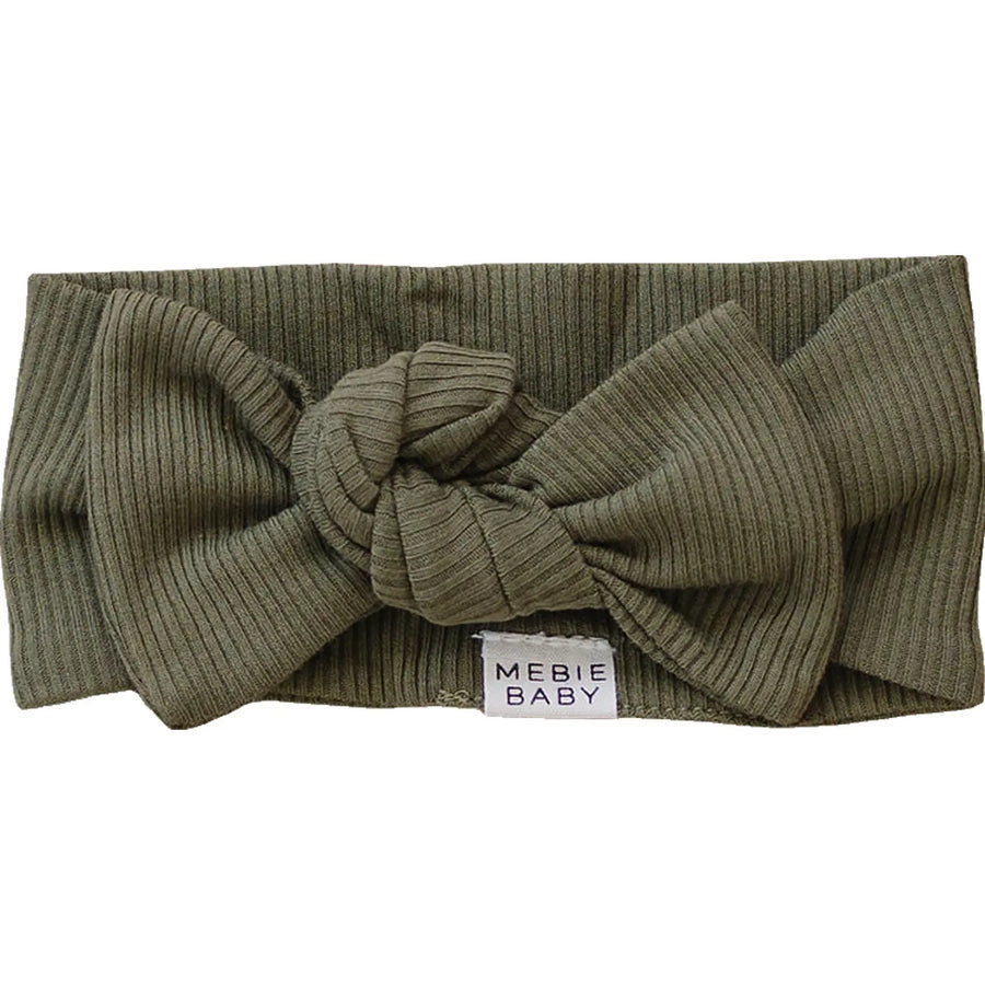 Winter Green Organic Cotton Ribbed Head Wrap Mebie Baby