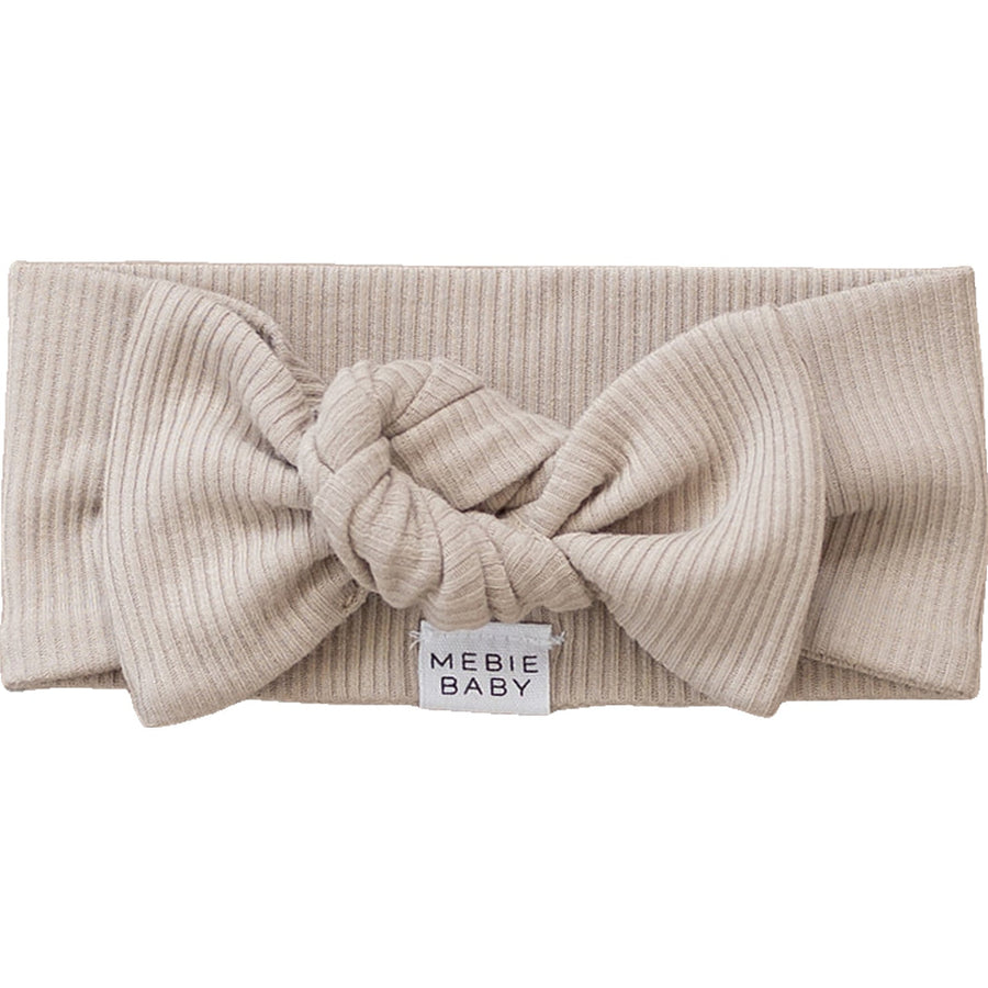 Oatmeal Organic Cotton Ribbed Head Wrap Mebie Baby