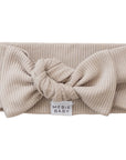 Oatmeal Organic Cotton Ribbed Head Wrap