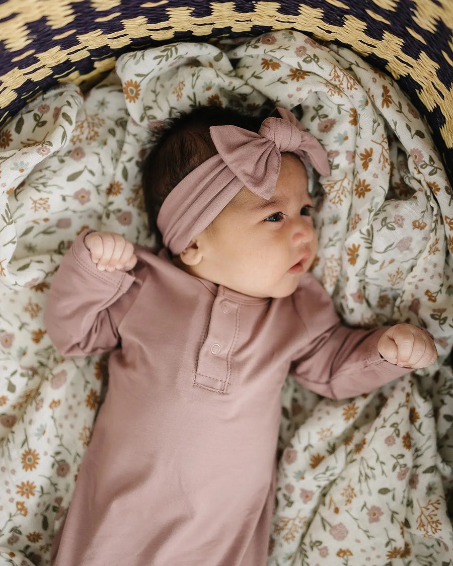 Dusty Rose Bamboo Head Wrap Mebie Baby