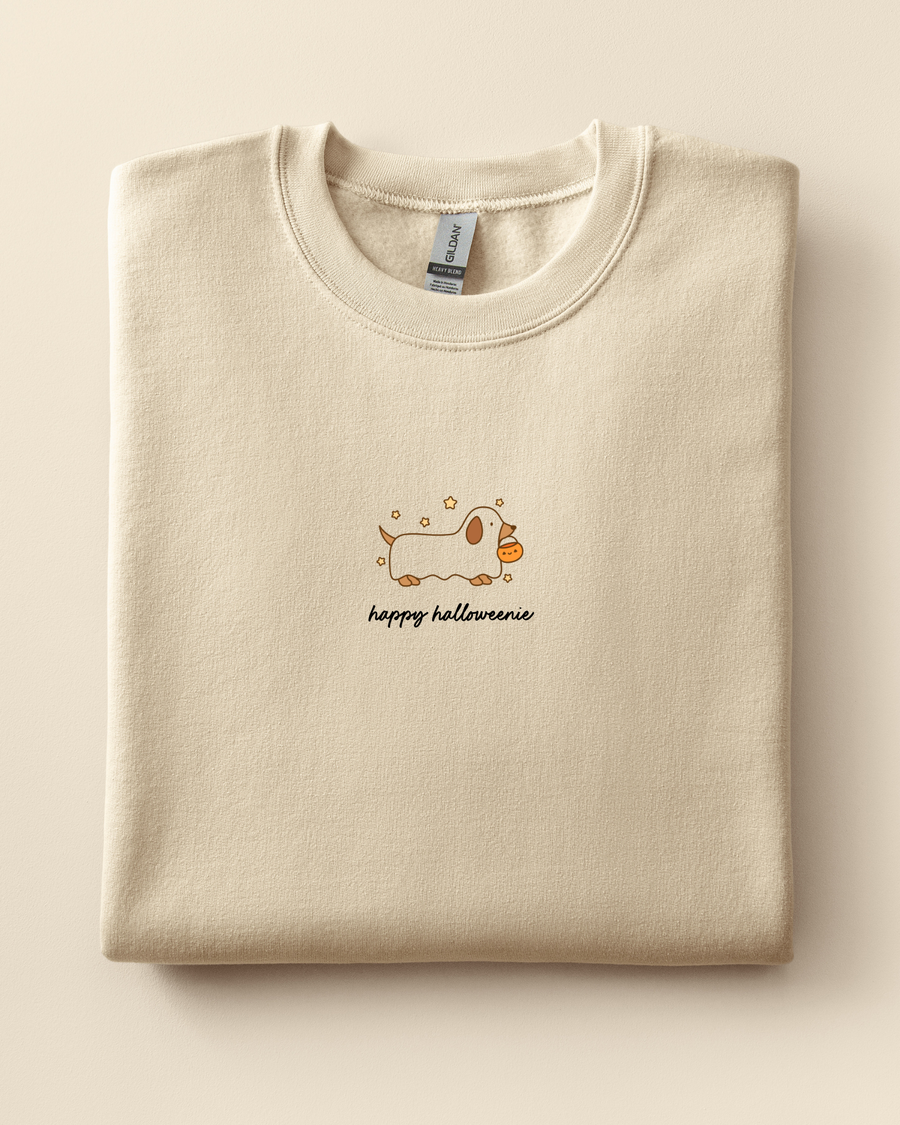Happy HalloWEENIE Weenie Dog Sweatshirt SBG Co.