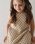 Knit Dress | Latte Check
