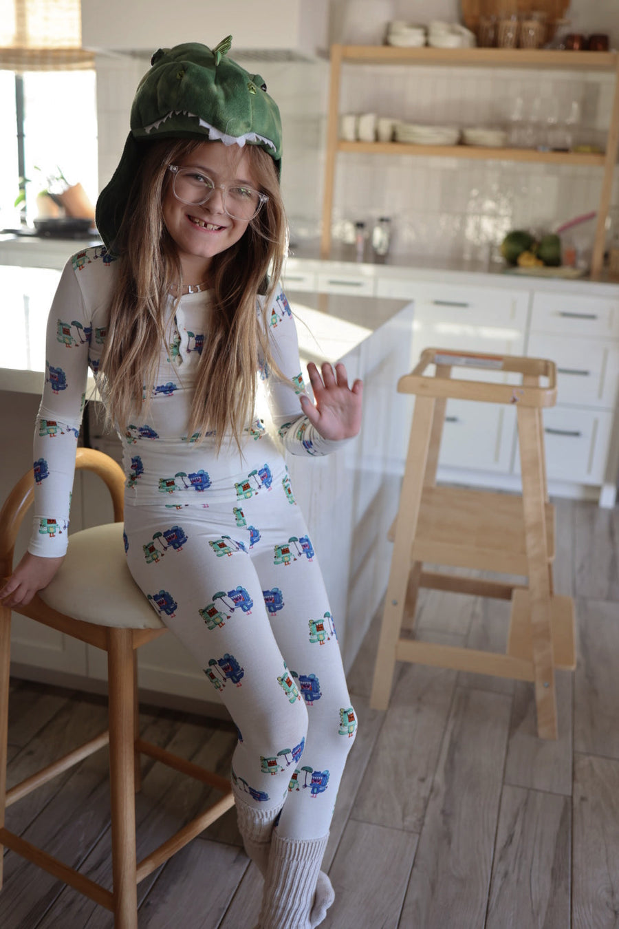 Bamboo Two Piece Pajamas | Charli's Monsters forever french baby
