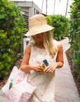 Raffia Bucket Hat with Charms