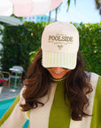 Palms & Poolside - Green Stripe Trucker Hat - PREORDER