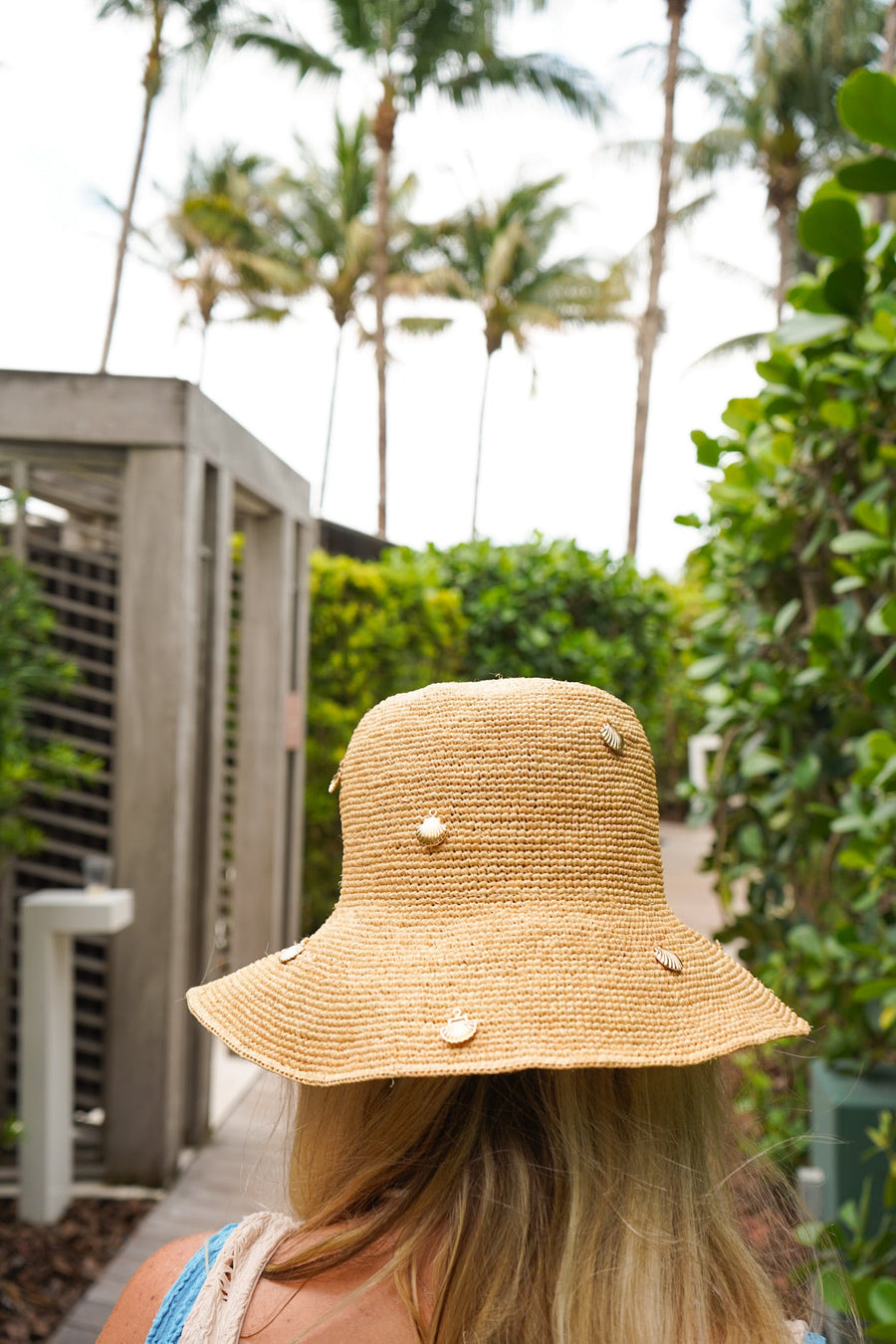 Raffia Bucket Hat with Charms KenzKustomz