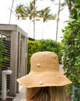Raffia Bucket Hat with Charms