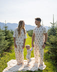 Men's Short Sleeve Pajamas | Santa Teddy forever french baby