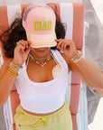 Ciao - Pink Canvas Trucker Hat