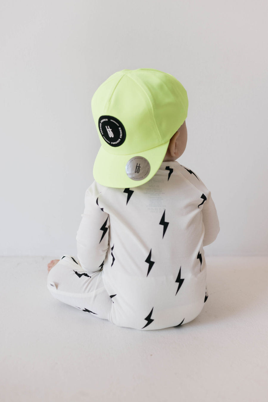 Bamboo Zip Pajamas | White & Black Lightning Bolt forever french baby