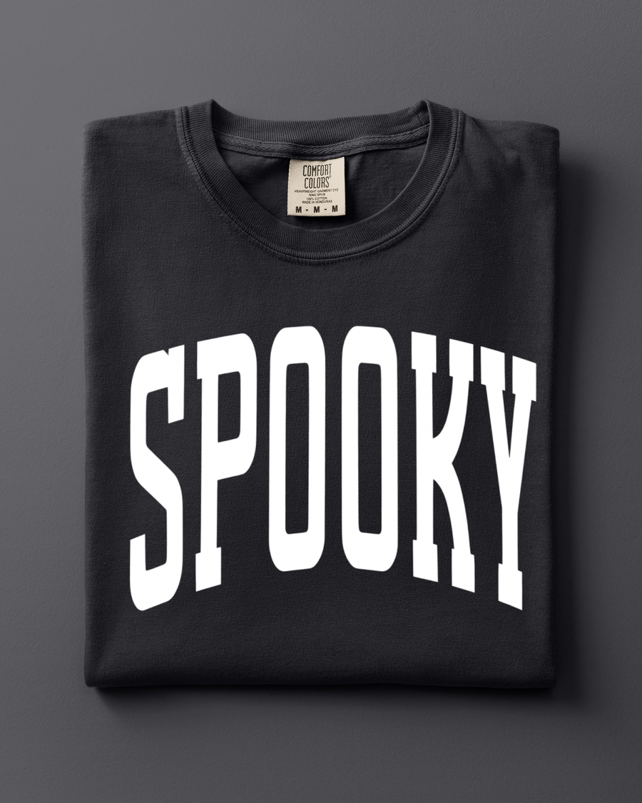SPOOKY Varsity Adult Tee/Sweatshirt SBG Co.