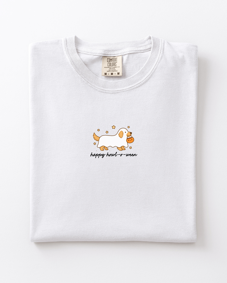 Happy HOWL-O-Ween Golden Retriever Tee SBG Co.