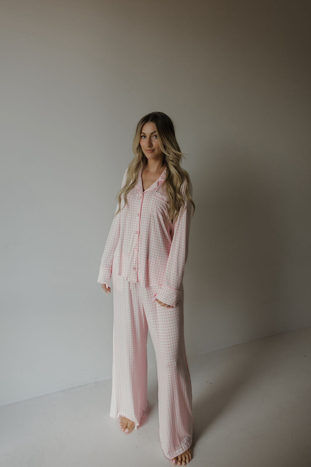 Women's Bamboo Button Up Lounge Set | Giselle forever french baby