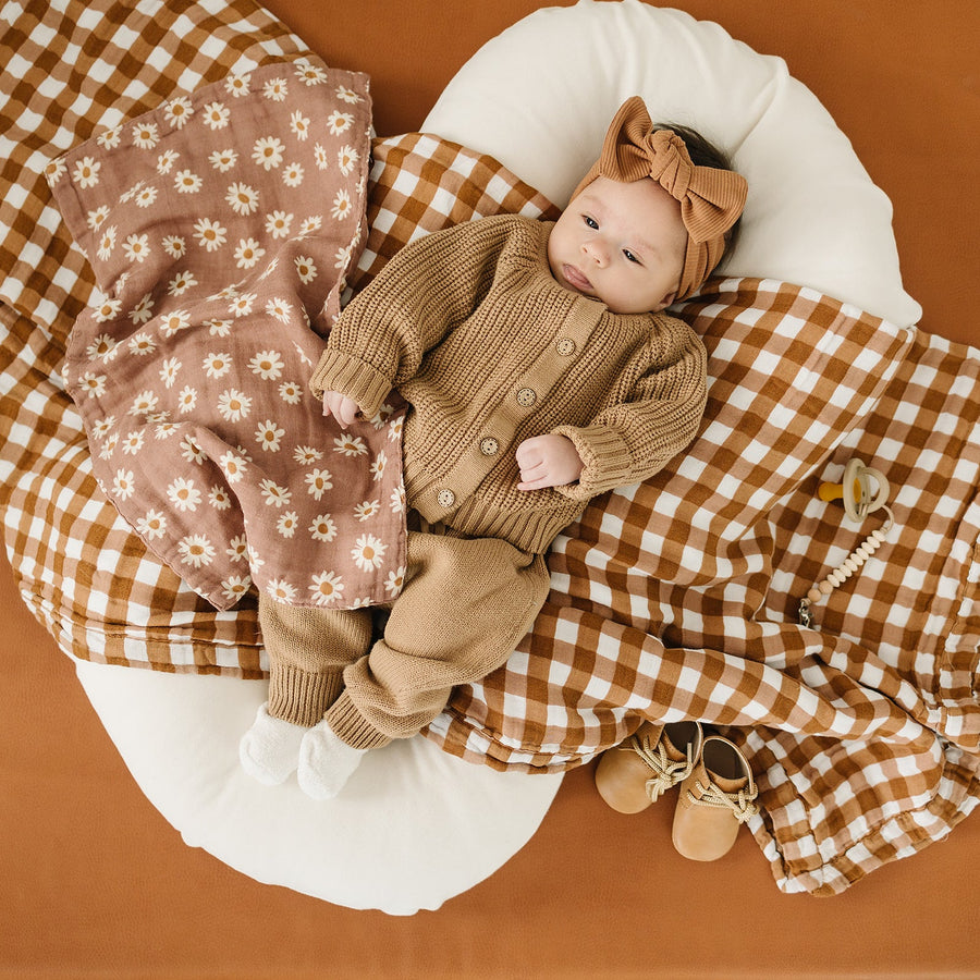 Daisy Dream Muslin Burp Cloth Mebie Baby