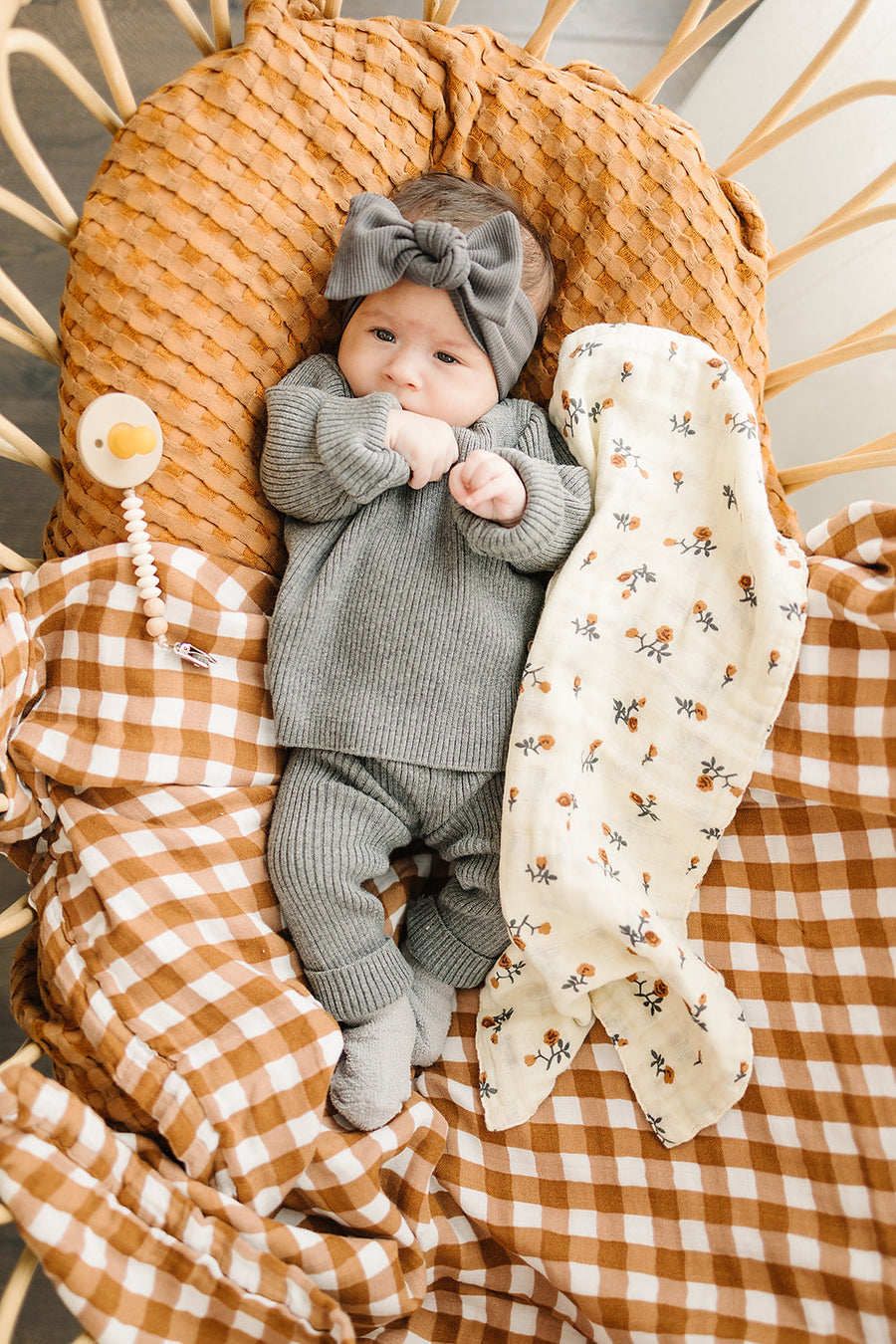 Gingham Muslin Quilt Mebie Baby