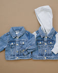 Mebie Baby Hooded Jean Jacket  on