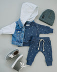 Mebie Baby Hooded Jean Jacket  on