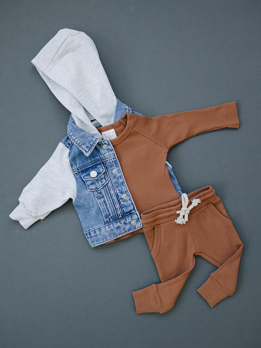 Mebie Baby Hooded Jean Jacket Mebie Baby