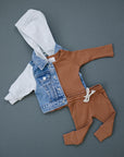 Mebie Baby Hooded Jean Jacket  on