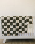 Green Checkered Plush Blanket