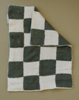 Green Checkered Plush Blanket