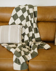 Green Checkered Plush Blanket