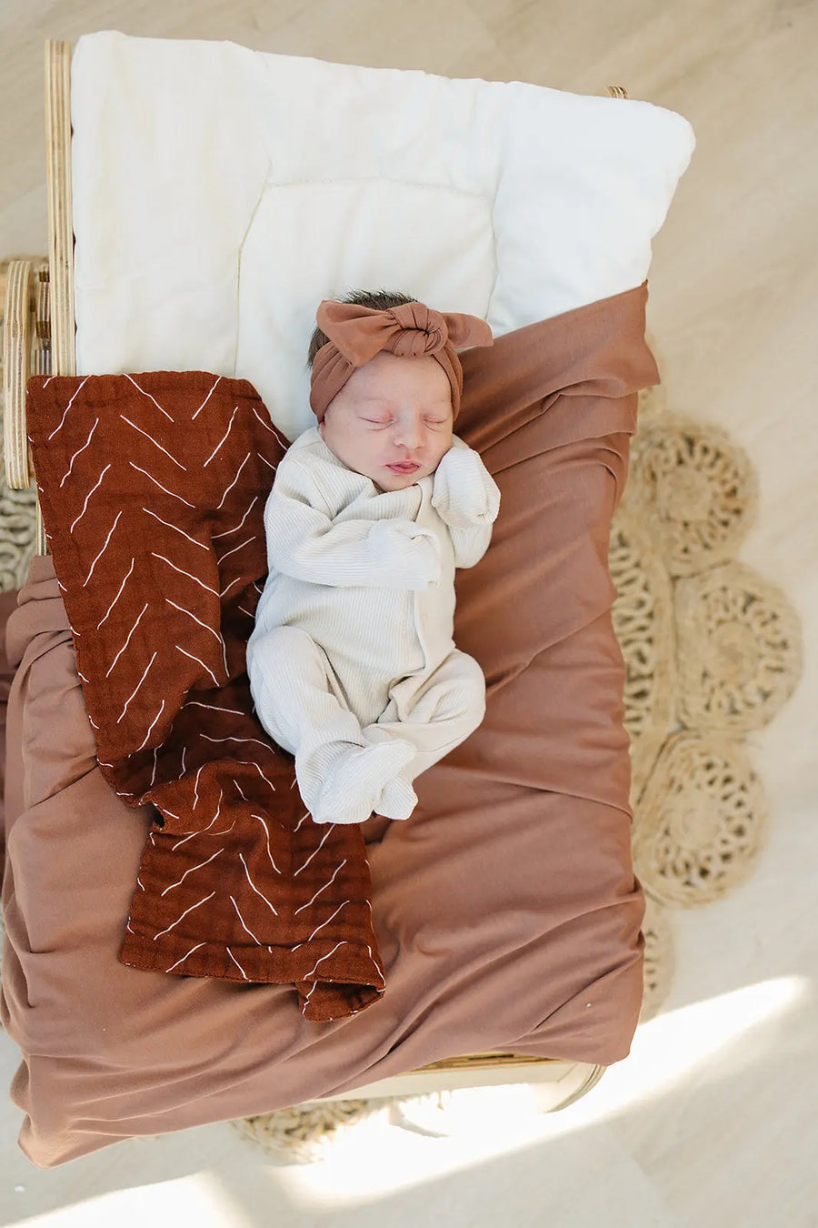 Rust Bamboo Head Wrap Mebie Baby