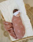 Just Peachy Muslin Swaddle Blanket