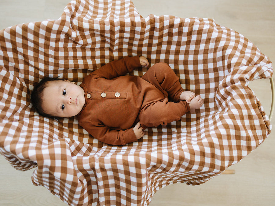 Gingham Muslin Quilt Mebie Baby