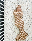 Gingham Muslin Swaddle Blanket