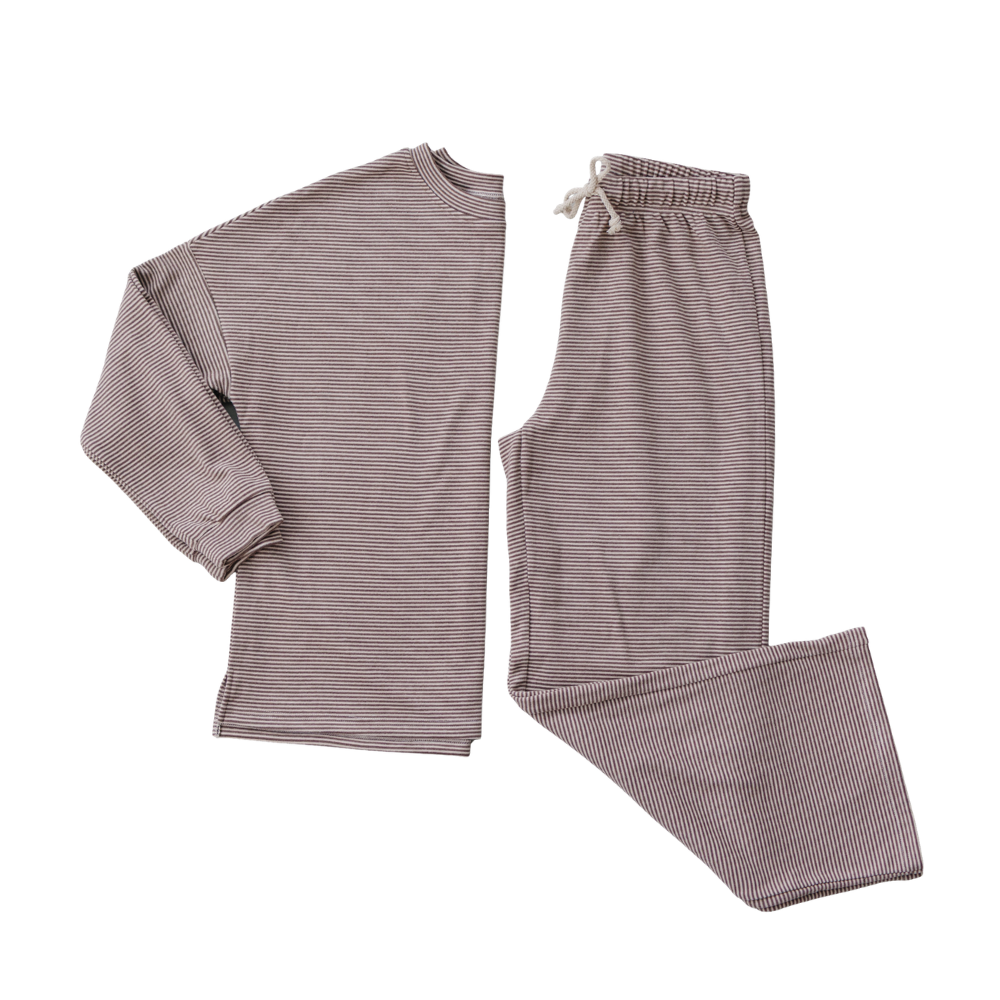 Womens Striped Loungewear Set Mebie Baby