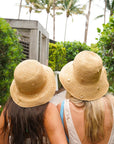 Raffia Bucket Hat with Charms