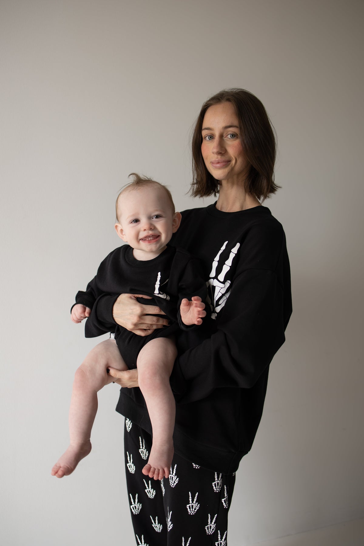 Sweatshirt Romper | Midnight Skelly forever french baby