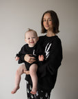 Sweatshirt Romper | Midnight Skelly forever french baby