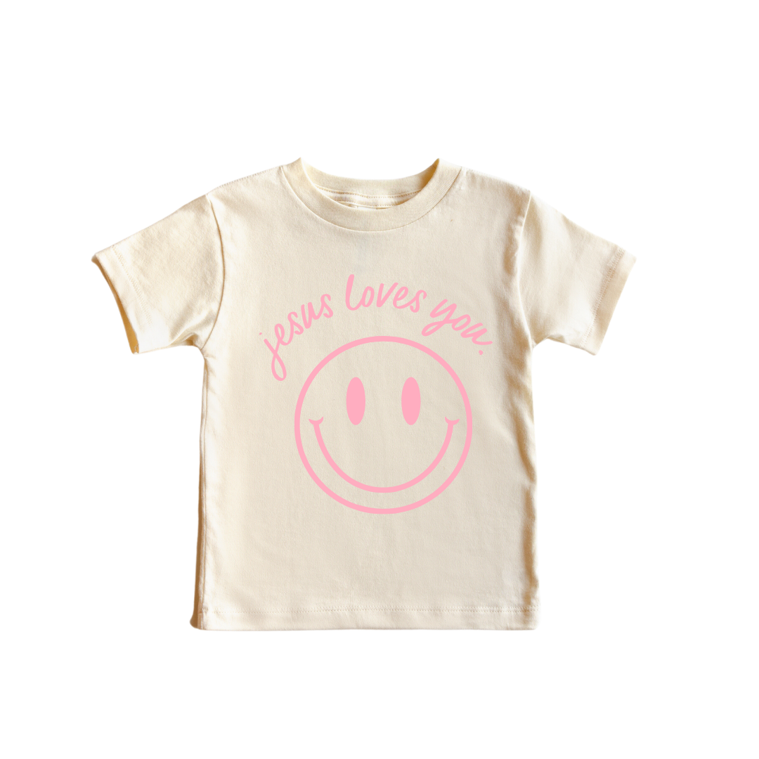 Jesus Loves You Smiley Toddler Tee