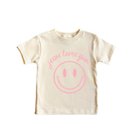 Jesus Loves You Smiley Youth Tee Saved by Grace Co.
