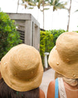 Raffia Bucket Hat with Charms