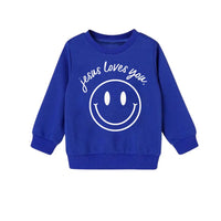 Jesus Loves You Smiley Toddler Pullover Saved by Grace Co.