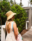 Raffia Bucket Hat with Charms