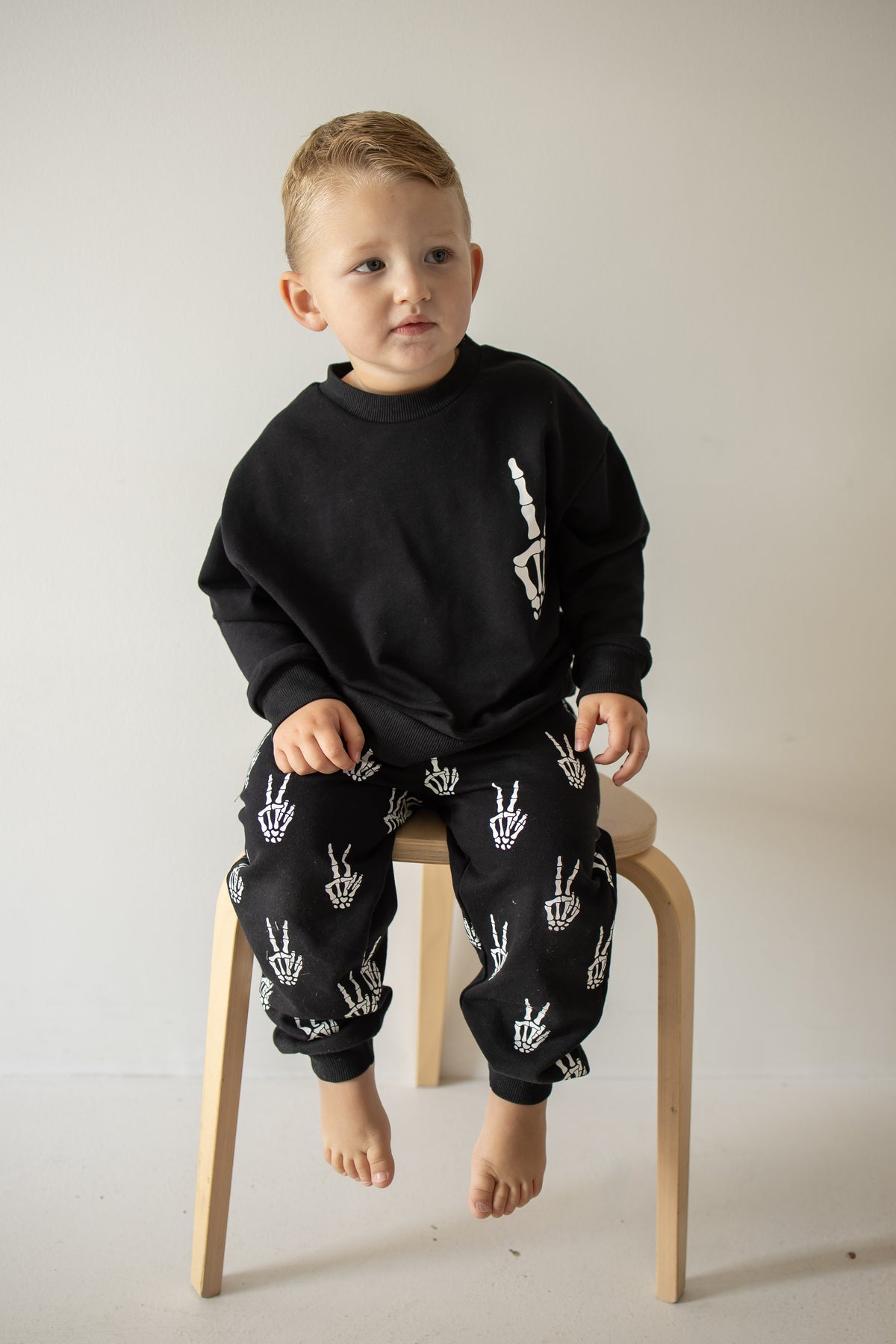 Child Sweat Set | Midnight Skelly forever french baby