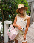 Raffia Bucket Hat with Charms