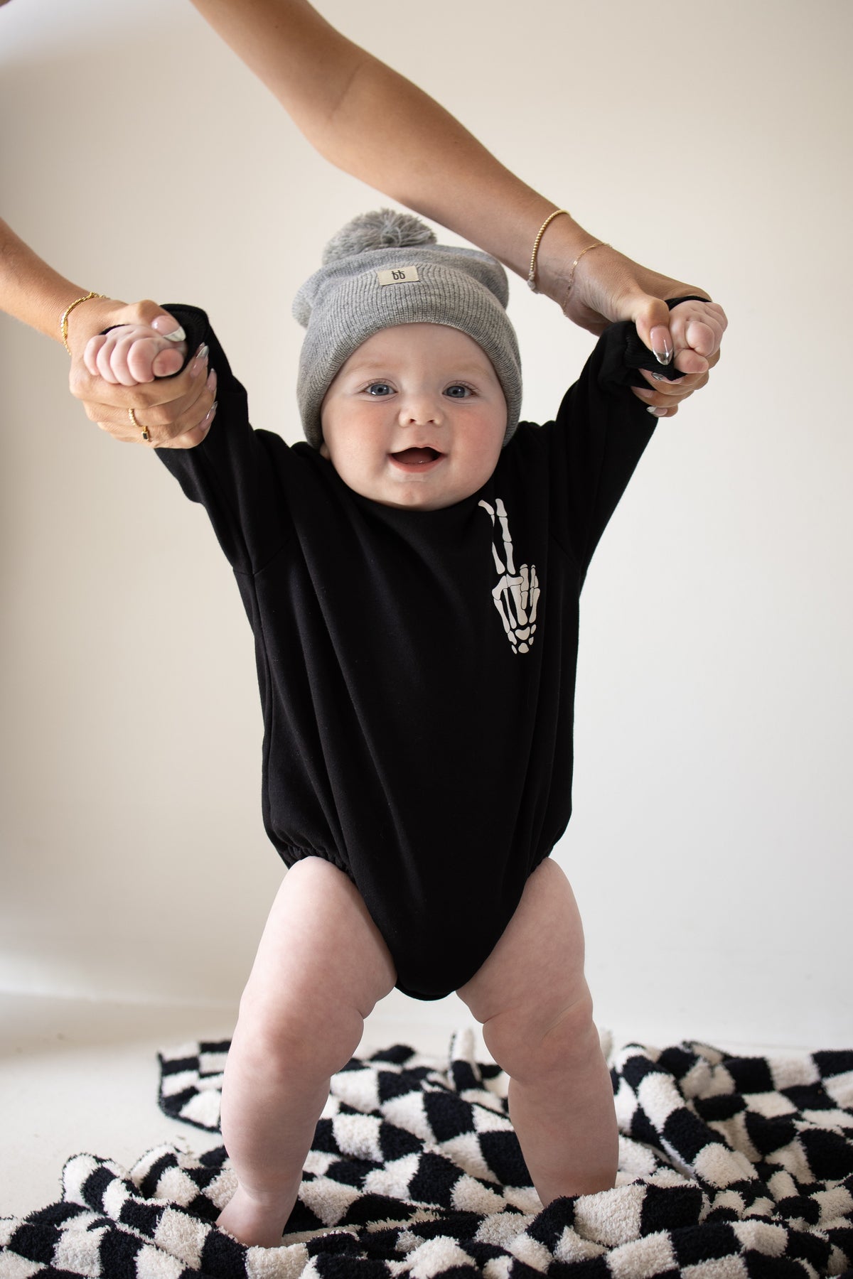 Sweatshirt Romper | Midnight Skelly forever french baby