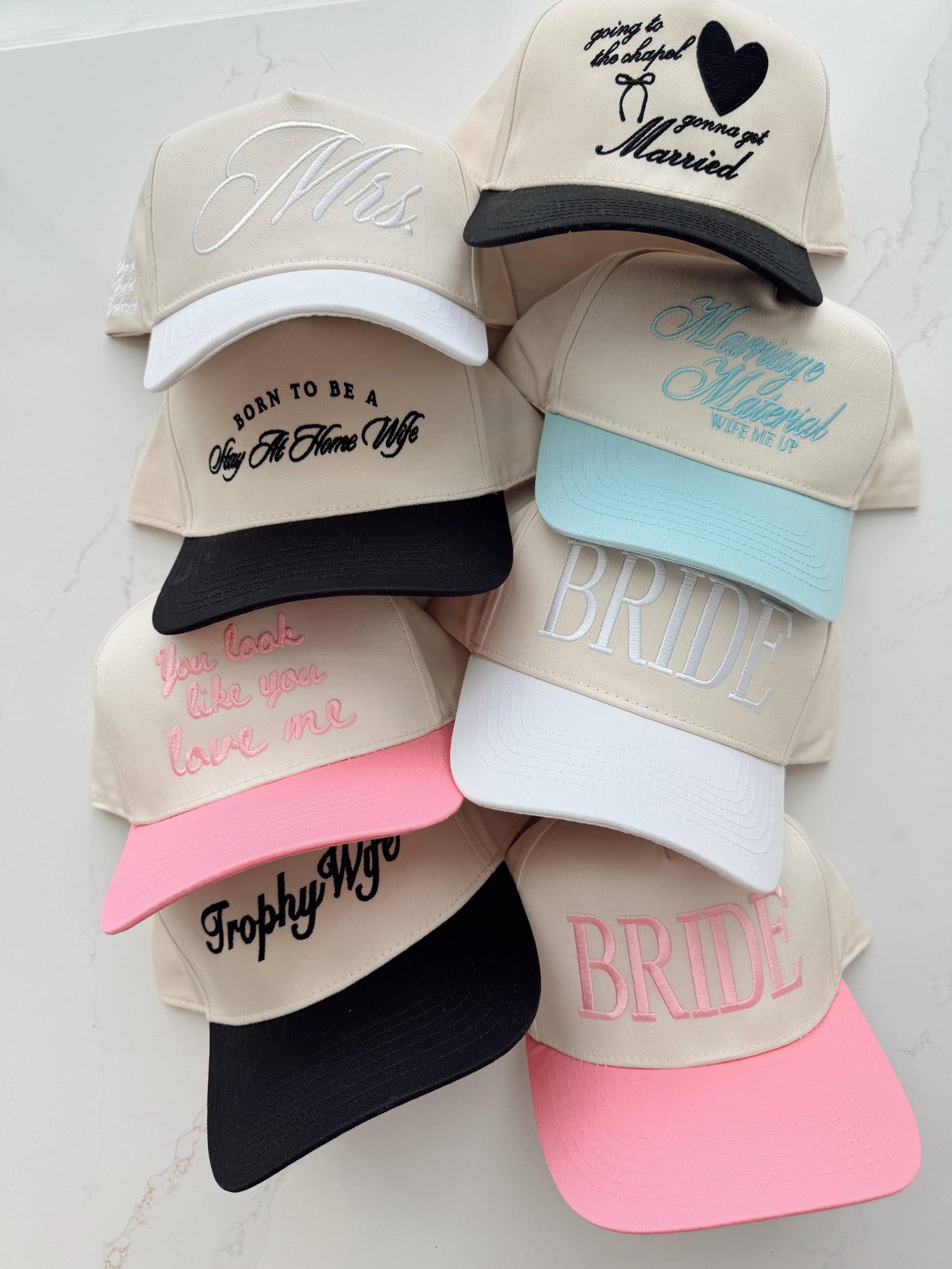Born To Be A Stay At Home Wife - Black Vintage Trucker Hat KenzKustomz