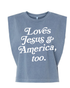 Loves Jesus + America, Too Muscle Tank SBG Co.