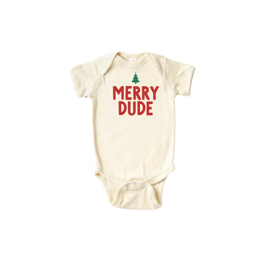 Merry Dude Tree Onsie Saved by Grace Co.