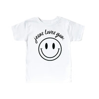 Jesus Loves You Smiley Baby Tee Saved by Grace Co.