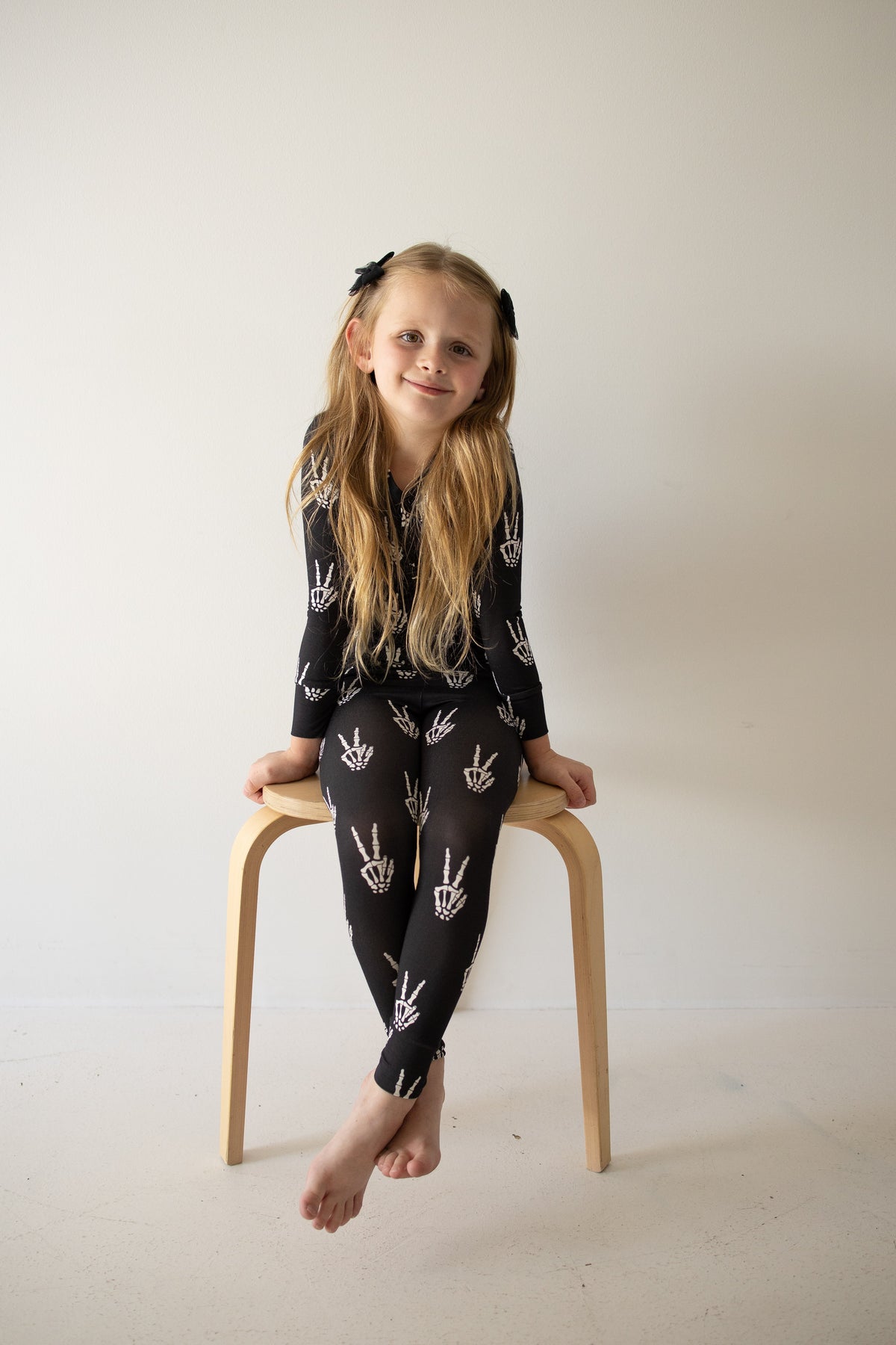 PRE-ORDER ships October 9th |Bamboo Two Piece Pajamas | Midnight Skelly forever french baby