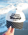 Stars Were Made to Worship - Black Polka Dot Trucker Hat KenzKustomz